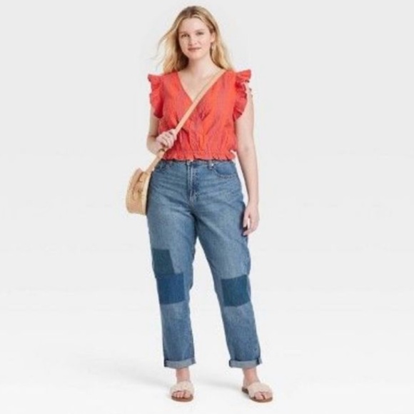 UT HIGH RISE PATCHES BOYFRIEND JEANS - Picture 3 of 9